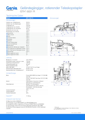 Draaiende verreiker Genie GTH5021R