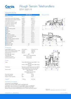 Draaiende verreiker Genie GTH5021R