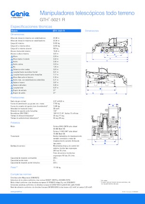 Draaiende verreiker Genie GTH5021R