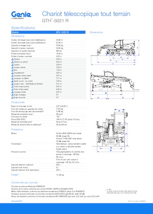 Draaiende verreiker Genie GTH5021R