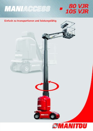 Enkele mast verticale hoogwerkers Manitou 105 VJR