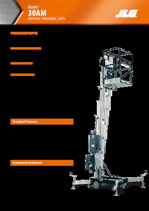 Enkele mast verticale hoogwerkers JLG 30AM