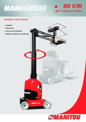 Enkele mast verticale hoogwerkers Manitou 80 VJR Evolution