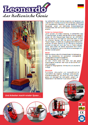 Enkele mast verticale hoogwerkers Bravi Leonardo Outdoor