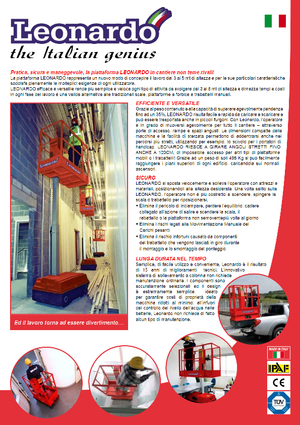 Enkele mast verticale hoogwerkers Bravi Leonardo Outdoor