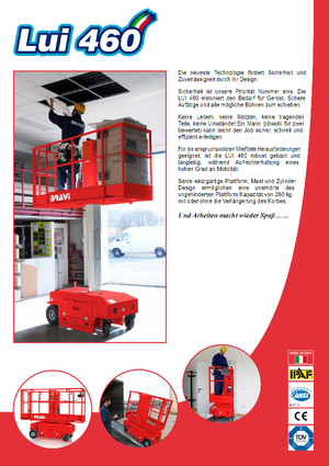 Enkele mast verticale hoogwerkers Bravi Lui 460