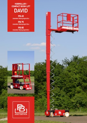 Enkele mast verticale hoogwerkers PB PB David 85