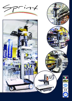 Enkele mast verticale hoogwerkers Bravi Sprint