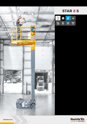 Enkele mast verticale hoogwerkers Haulotte Star 8 S