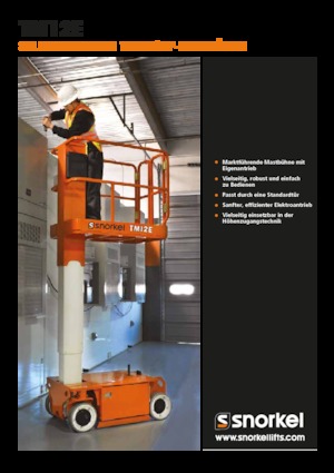 Enkele mast verticale hoogwerkers Snorkel TM12E