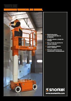 Enkele mast verticale hoogwerkers Snorkel TM12E