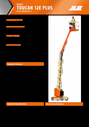Enkele mast verticale hoogwerkers JLG-Toucan Toucan 12E Plus