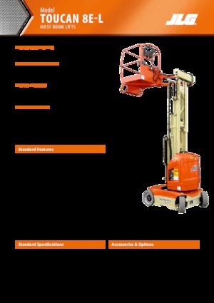 Enkele mast verticale hoogwerkers JLG-Toucan Toucan 8E-L