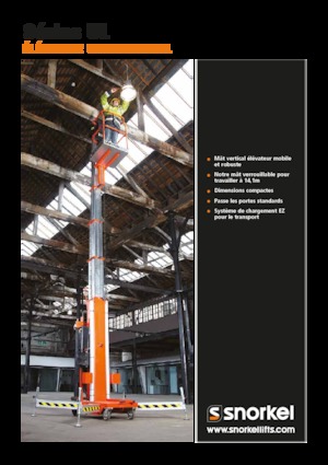 Enkele mast verticale hoogwerkers Snorkel UL40