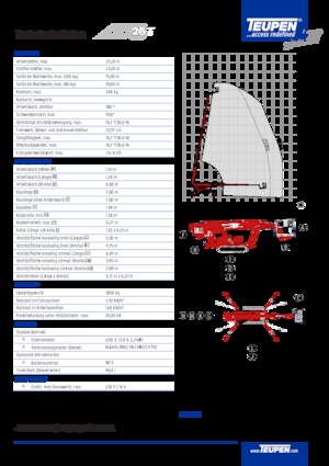 Telescoophoogwerkers op rupsbanden TEUPEN LEO25Tplus