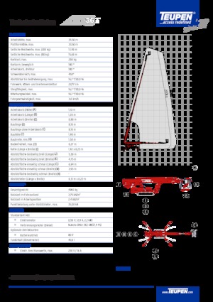 Telescoophoogwerkers op rupsbanden TEUPEN LEO36T
