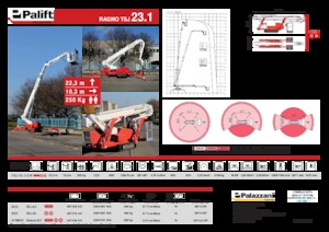 Telescoophoogwerkers op rupsbanden Palazzani TSJ 23.1 C