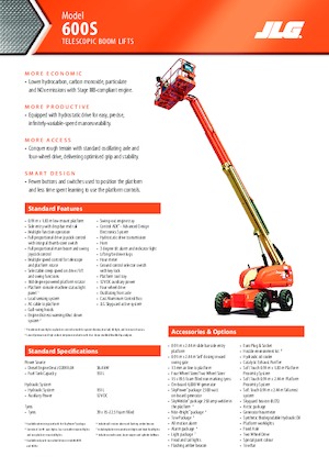 Telescoophoogwerkers op wielen JLG 600S