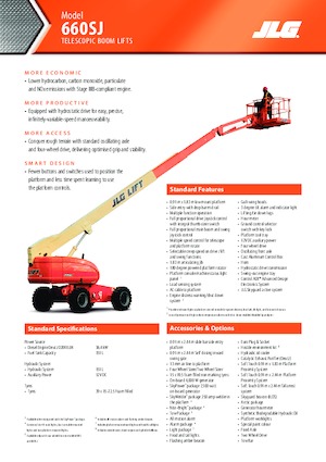 Telescoophoogwerkers op wielen JLG 660SJ