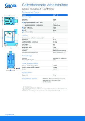 Telescoophoogwerkers op wielen Genie GRC-12 Runabout
