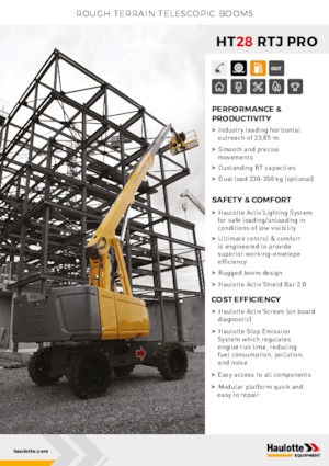 Telescoophoogwerkers op wielen Haulotte HT28 RTJ PRO