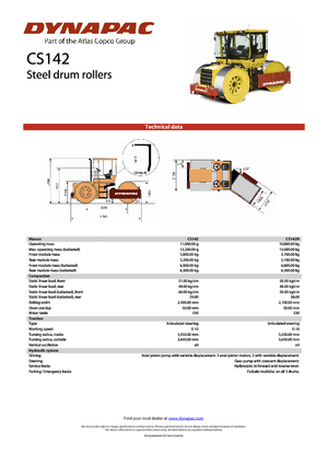 Driewielwalsen Dynapac CS 142