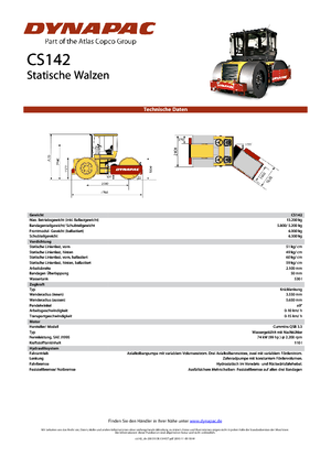 Driewielwalsen Dynapac CS 142