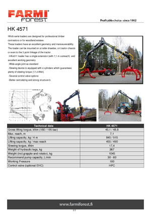 Houtlaadkranen Farmi HK 4571 X