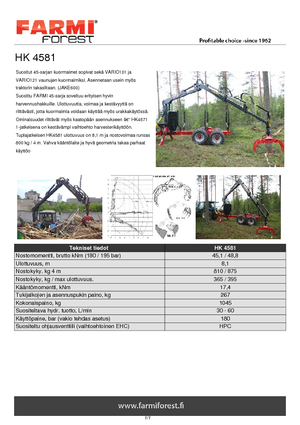 Houtlaadkranen Farmi HK 4571 X