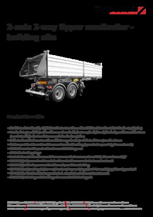 Tipper semi-oplegger Schwarzmüller 2-axle 3-way tipper semitrailer - building site - reinforced