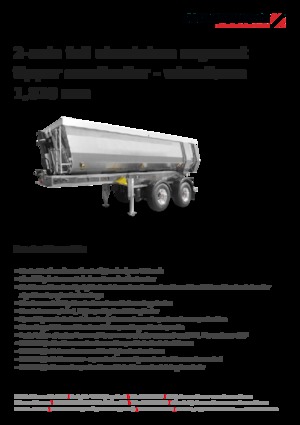 Tipper semi-oplegger Schwarzmüller 2-axle full aluminium segment tipper semitrailer - wheelbase 1,810 mm