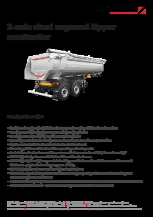 Tipper semi-oplegger Schwarzmüller 2-axle steel segment tipper semitrailer - wheelbase 1,810 mm