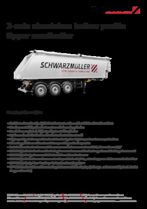 Tipper semi-oplegger Schwarzmüller 3-axle aluminium hollow profile tipper semitrailer