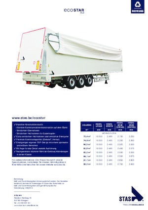 Tipper semi-oplegger Stas Ecostar
