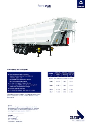 Tipper semi-oplegger Stas Ferrostar