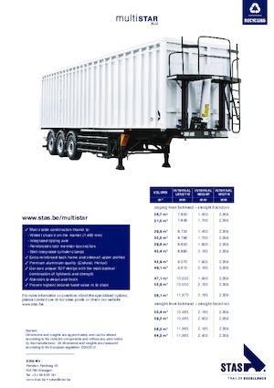 Tipper semi-oplegger Stas Multistar
