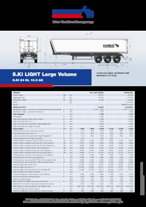 Tipper semi-oplegger Schmitz Cargobull S.KI LIGHT 24 10.5 SL AK