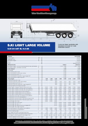 Tipper semi-oplegger Schmitz Cargobull S.KI LIGHT 24 3AT SL 9.6 AK