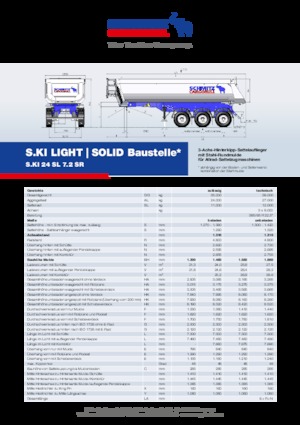 Tipper semi-oplegger Schmitz Cargobull S.KI SOLID 18 SL 7.2 SR