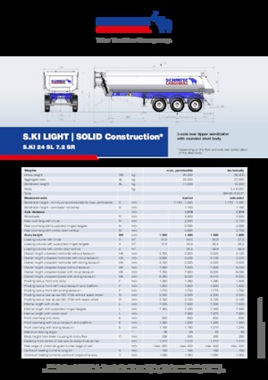 Tipper semi-oplegger Schmitz Cargobull S.KI SOLID 24 SL 7.2 SR