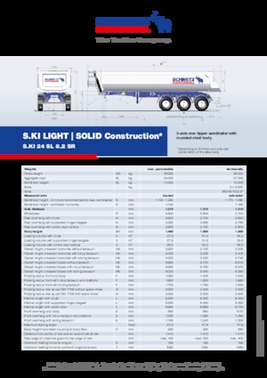 Tipper semi-oplegger Schmitz Cargobull S.KI SOLID 24 SL 8.2 SR