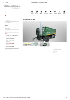 Tipper opleggers Müller Mitteltal 24,0 t Kipper/Palette