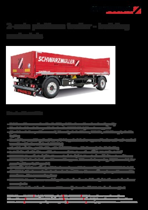 Tipper opleggers Schwarzmüller 2-axle platform trailer - building materials