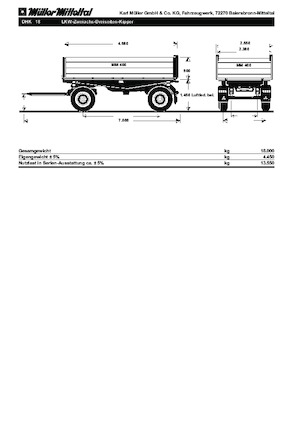 Tipper opleggers Müller Mitteltal DHK18