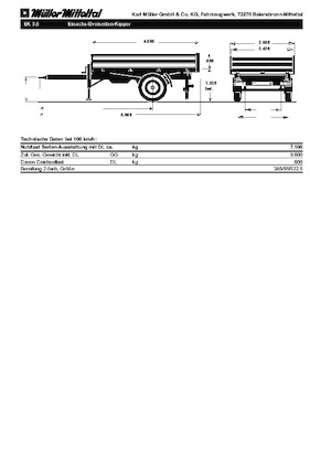 Tipper opleggers Müller Mitteltal EK96