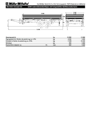 Tipper opleggers Müller Mitteltal KA-TA-R 10,5