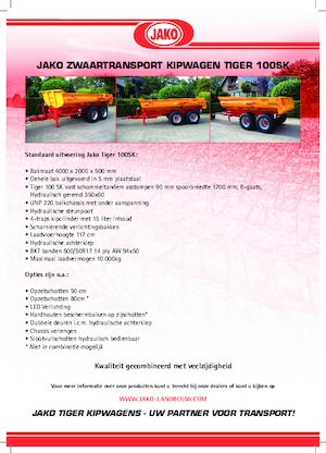 Kipwagen Jako Tiger 100SK