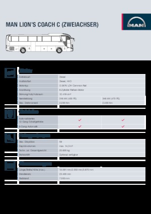 Tourbussen MAN Lion’s Coach C