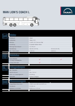 Tourbussen MAN Lion’s Coach L