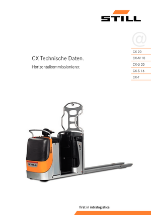 Pallet Trucks Staande Bestuurder Platform Still CX-T
